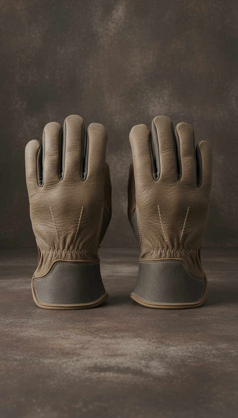 Leather Work Gloves with Kevlar Stitching