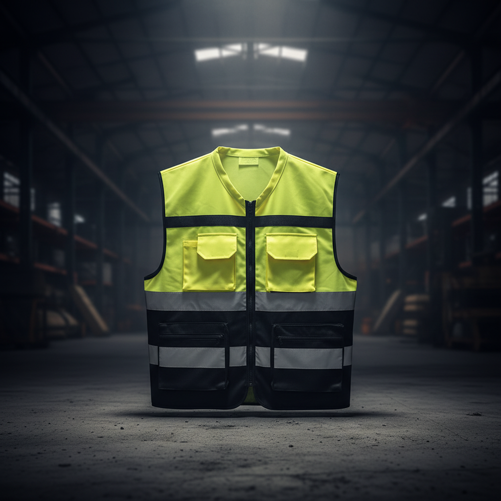 Reflective Traffic Commander Safety Vest - Dark Industrial Cover